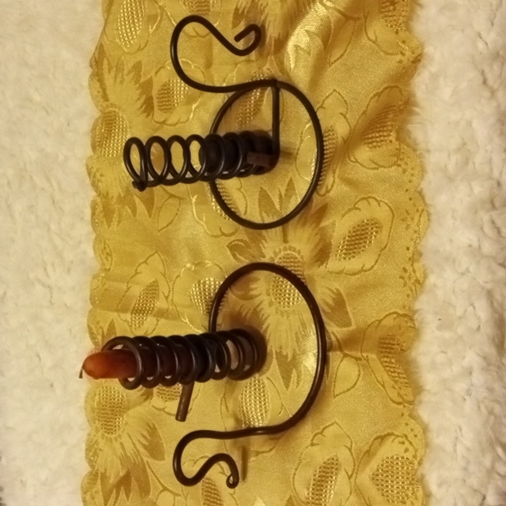 - Pair of Vintage Amish Courting Candle Holders